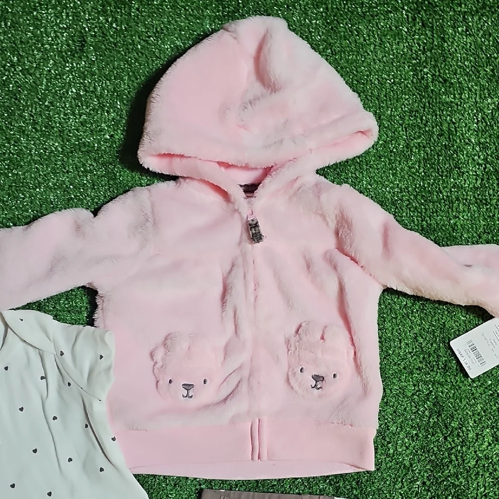 Carter's Pink Fleece Hoodie - Picture 5 of 11